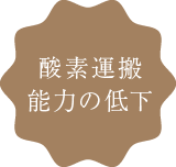 酸素運搬能力の低下